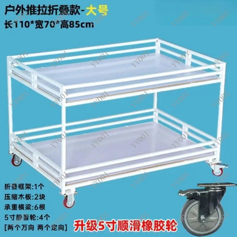 Multifunctional Foldable Trolley Mobile Vendor Cart For Night Market Stall Use