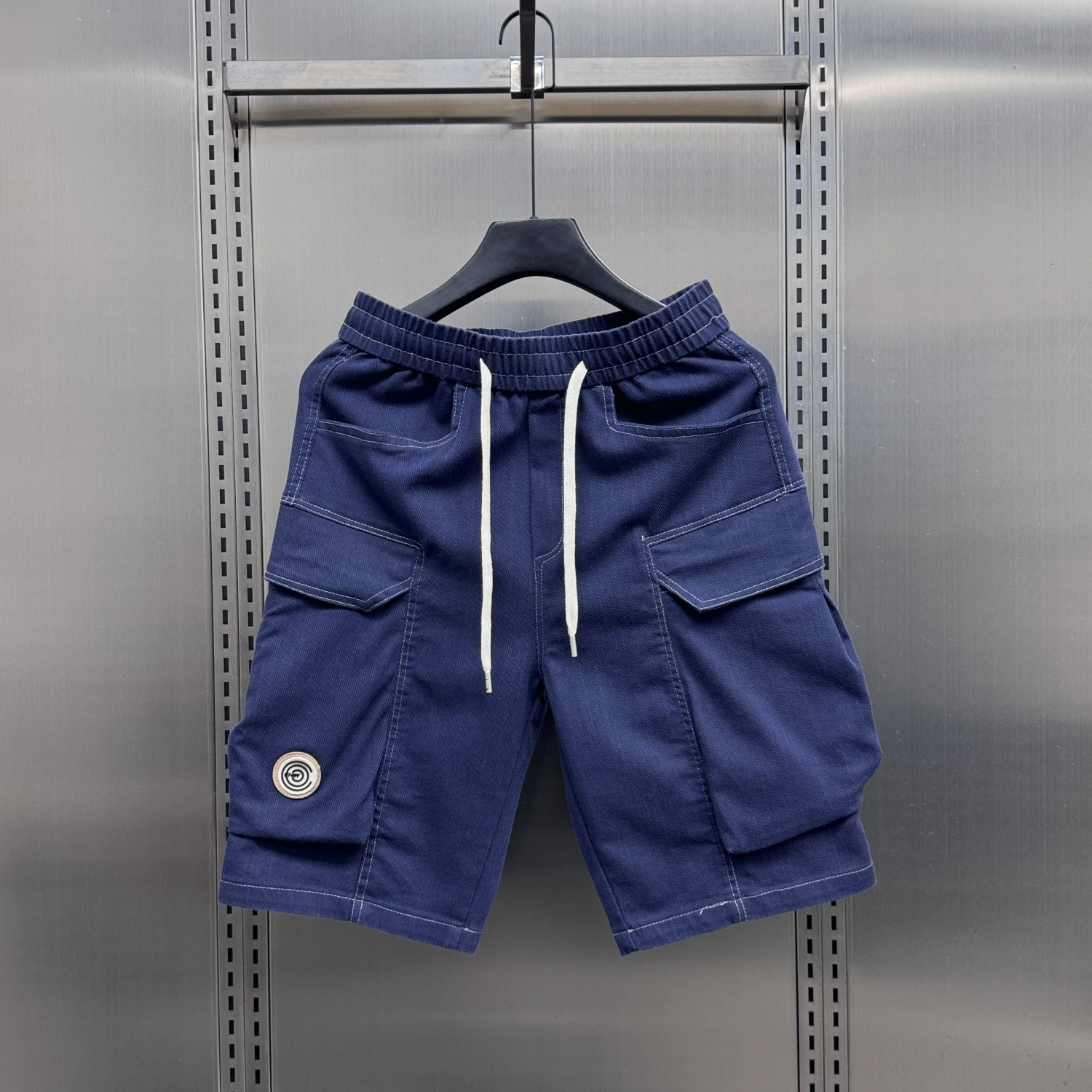 

Summer Thin Loose Men's Denim orts Casual Versatile Five-Point Pants Wide Leg mid Waist Waed Youth Trend Wear Resistant