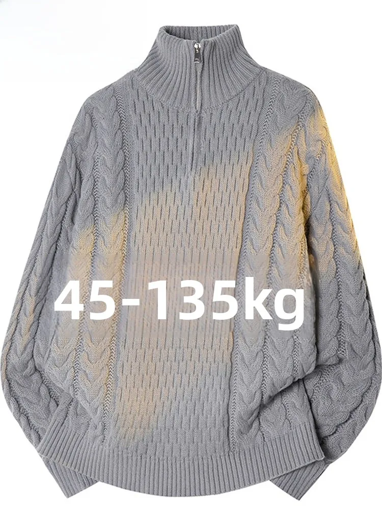 

Мужской вязаный свитер MoChao Faion большого размера, осенне-зимняя новинка, теплый, с высоким воротником, свободный крой, модный брендовый трикотажный кардиган