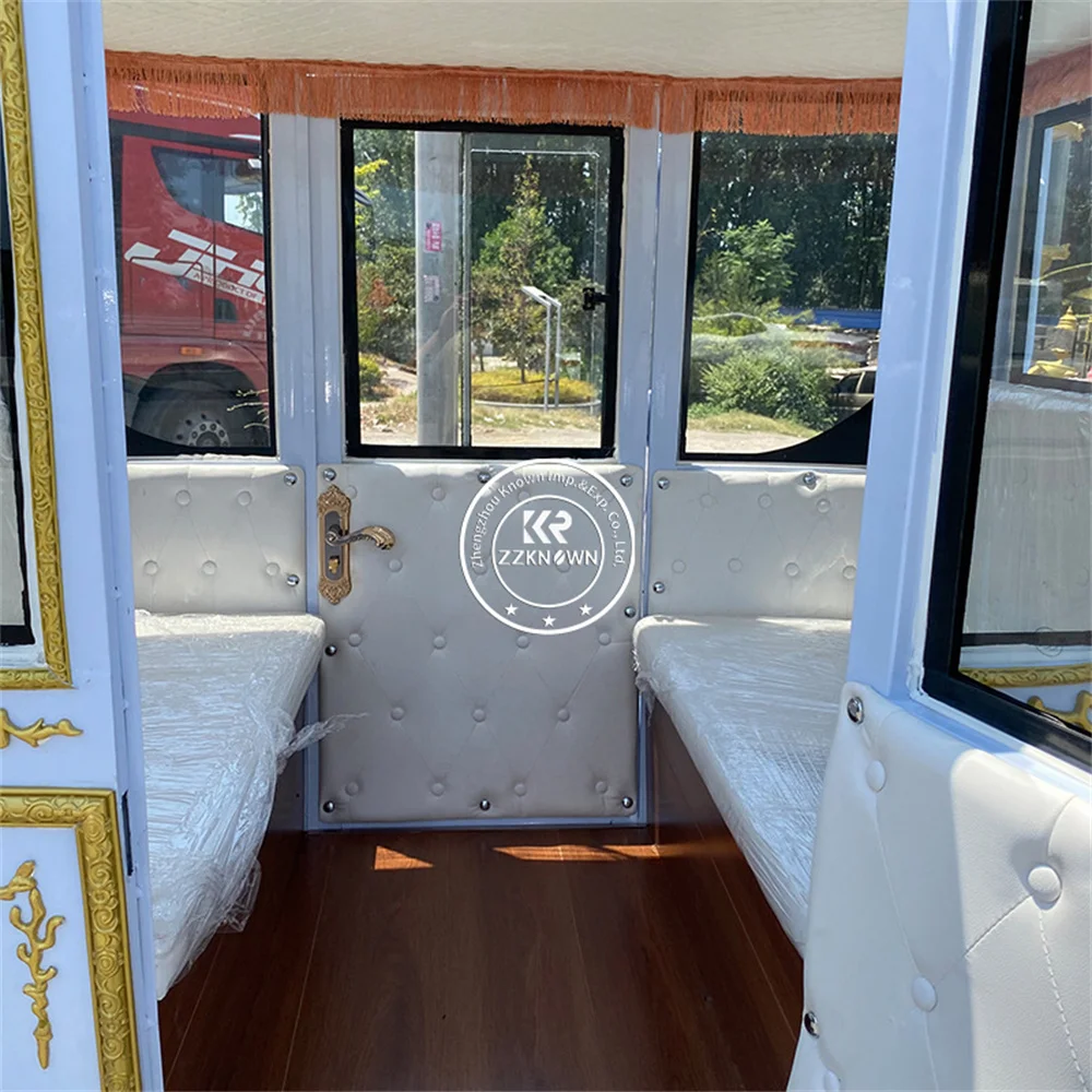 รถม้าคริสตัลสำหรับงานแต่งงานของซินเดอเรลล่าล้อรถพลังรถลากม้าปรับแต่งคุณภาพสูง