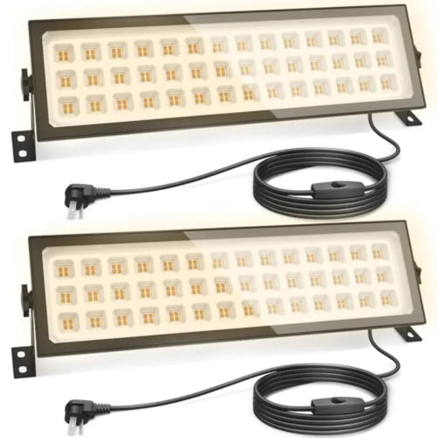 

Pack Linkable LED Shop Lights, Ultra Bright 00W 5000LM Aluminum Plug in Garage Light w/ 9.8ft Power Cord, Work Light Bay Lighti
