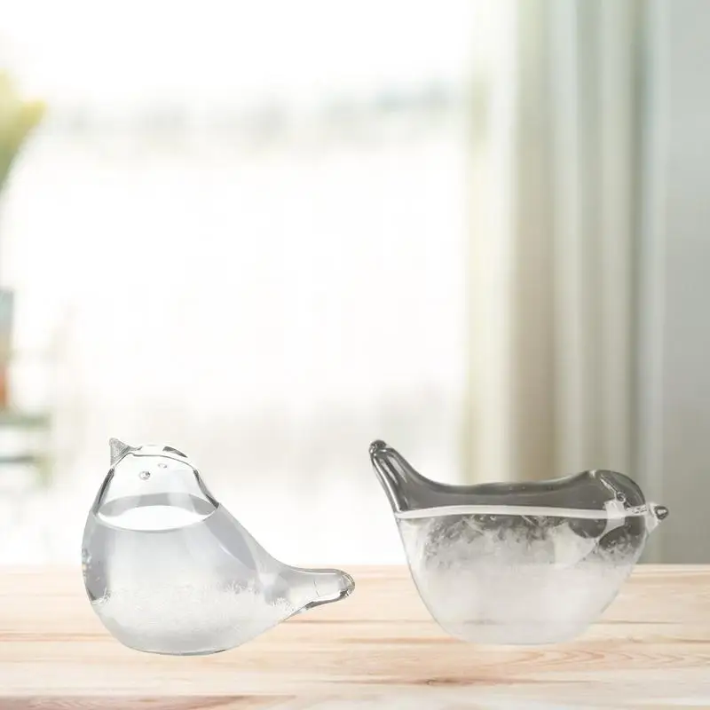 Storm Glass Weather Station Forecast Weather Predictor Bird Shape Barometer Bottle Desktop Water Drop Tabletop Decoration