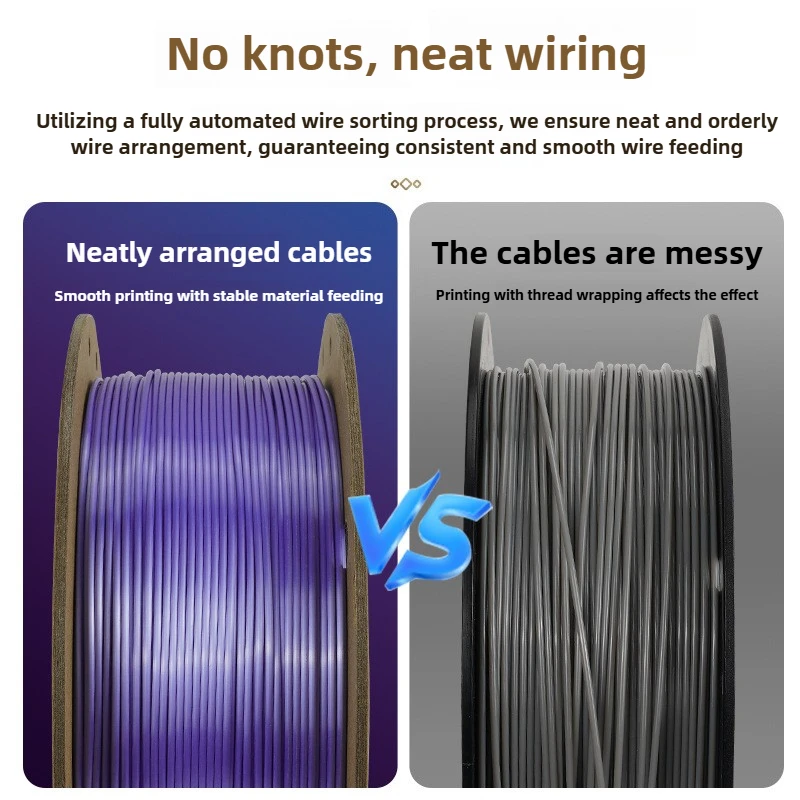 PLA 실크 3D 프린터 필라멘트 1.75mm 1KG 단색 고광택 매끄러운 인쇄 막힘 없음 스트링링 없음 광택 마감 소재