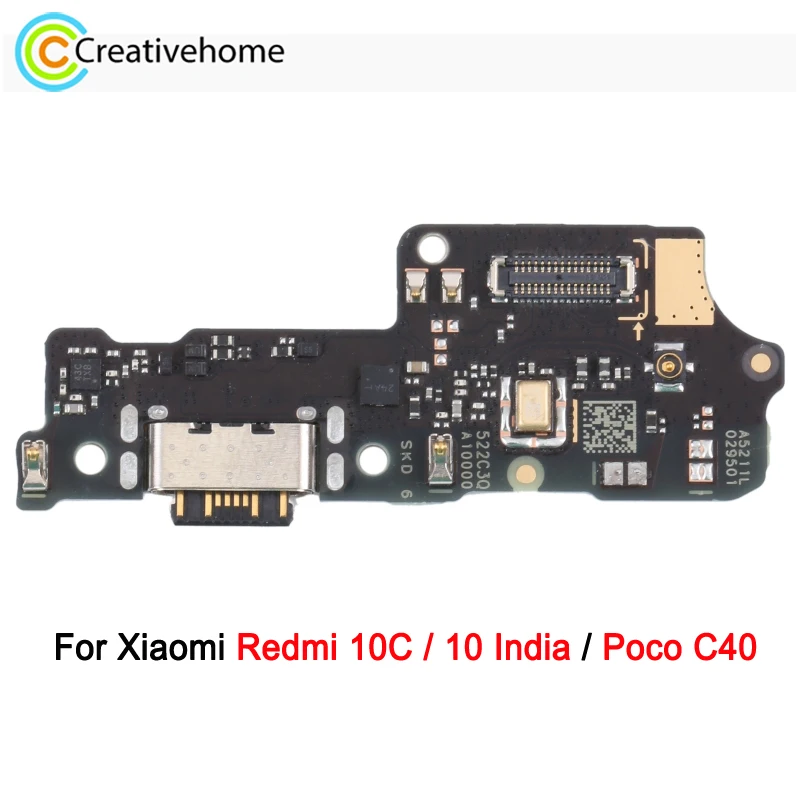 

Charging Port Board For Xiaomi Poco C40 / Redmi 10C / Redmi 10 India Phone USB Charging Dock Repair Spare Part