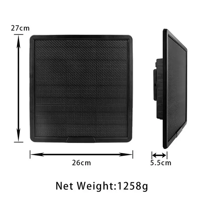 Solarladegerät-Set für Mobilfunk-Wegkamerafallen, Solarpanel mit Typ-C, USB-Schnellladung, 6 V, 9 V, 12 V, 10 W, 25000 mAh – Detail 5