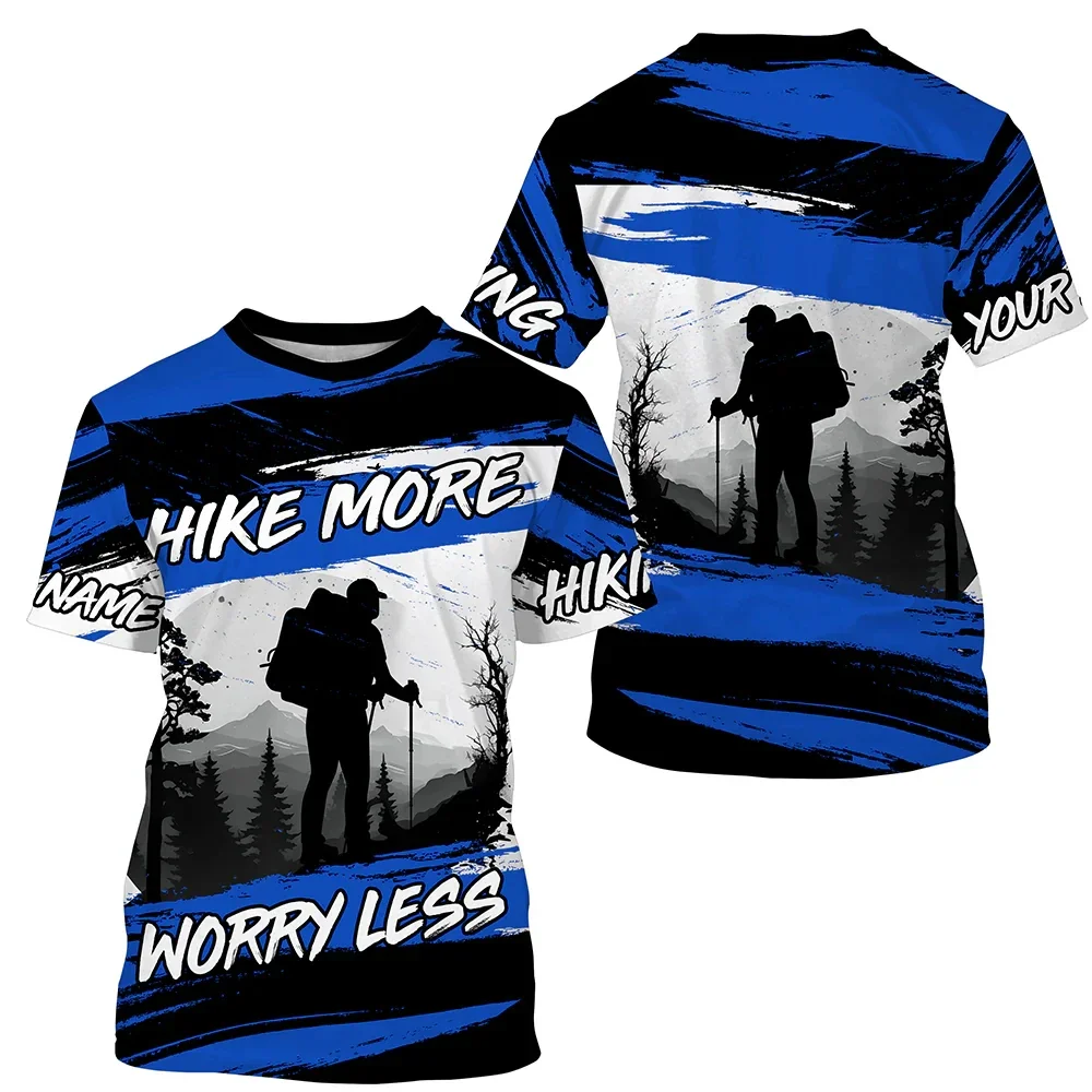 Modische Wander-Grafik-T-Shirts für Herren, individuelle Sport-T-Shirts mit Namen, Sommertrend, atmungsaktiv, schnell trocknend, Team-Uniformen, Kurzarm