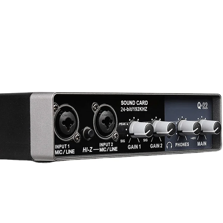 Professional USB Sound Card for Computer Recording Live Dubbing Singing-Digital Mixing Equipment External Guitar Audio Book