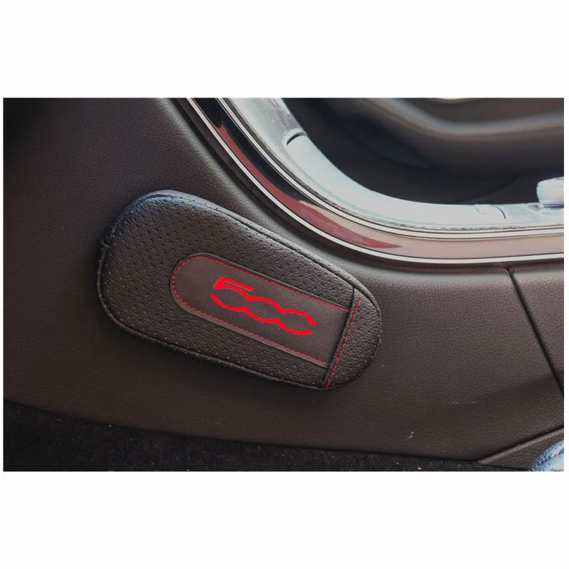 Car styling For Fiat 500 Soft Leather Leg Cushion Knee Pad Armrest pad Interior Car Accessories