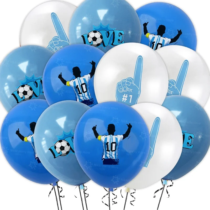 Globos de fútbol de 12 pulgadas, Superestrella del Fútbol, Argentina, Messi, Decoración para Fiesta de Cumpleaños, Globos para Fiestas de Fútbol, Decoraciones DIY