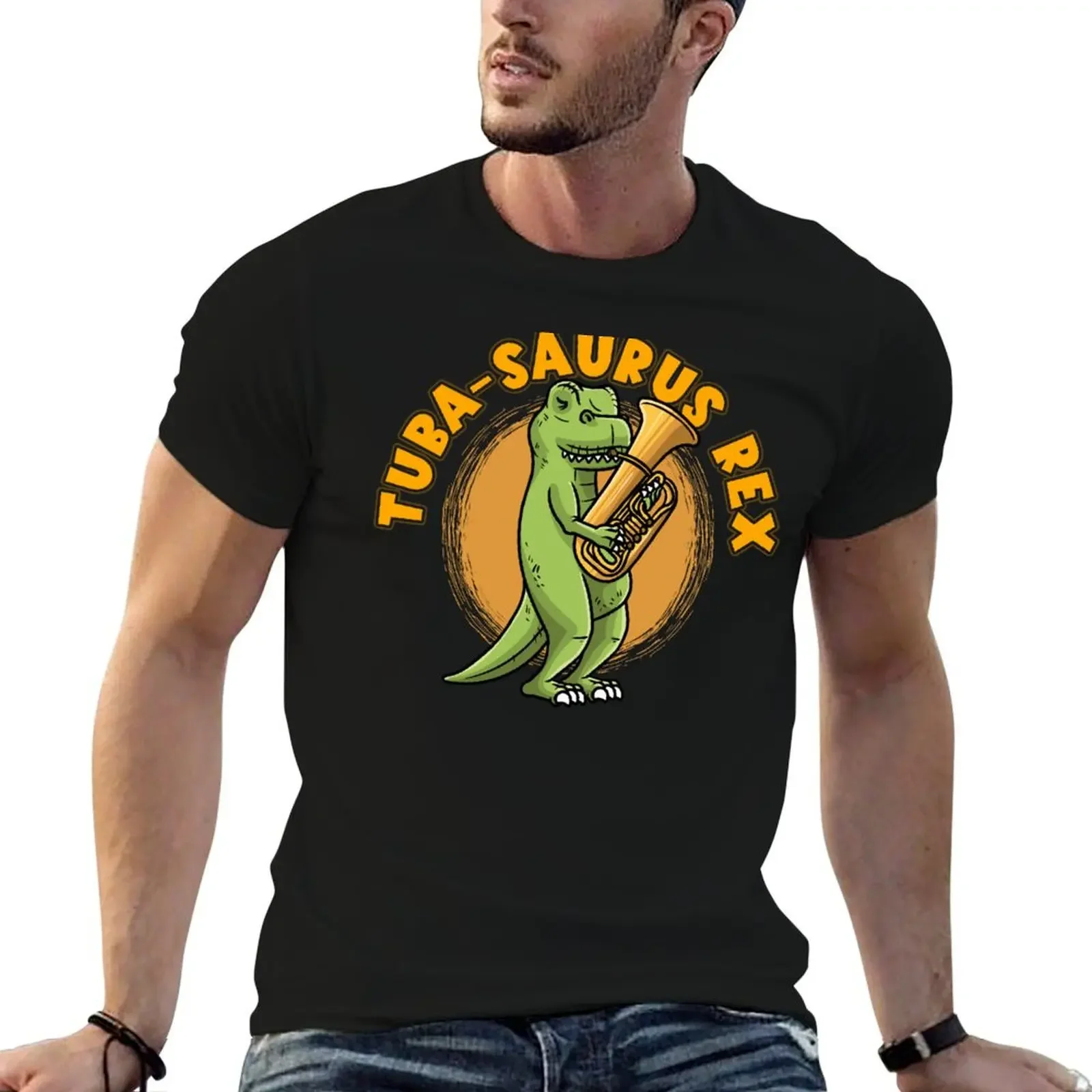 

Tuba-Saurus Rex With Dinosaur Marching Band Tuba player T-Shirt Aesthetic clothing boys whites luxury clothes men