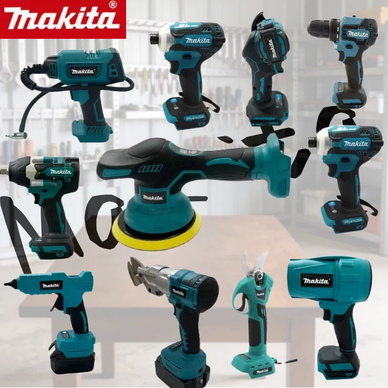 

Makita For Makita 18V Battery Brushless Grinder Butter Gun Chainsaw Inflator Combination Silicone Gun Cutting Machine Set
