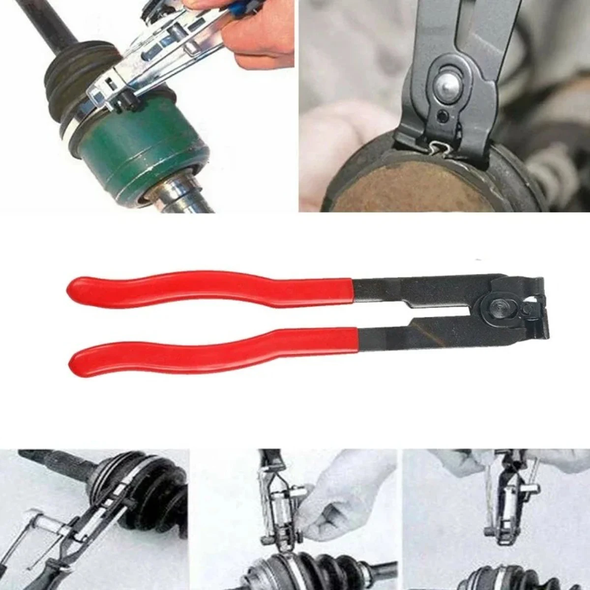 Car Banding Hand Tools Kit CV Joint Boot Clamp Pliers Durable Car Repairs Kits Hand Installer Tool Pipe Fuel Filter for Exhaust