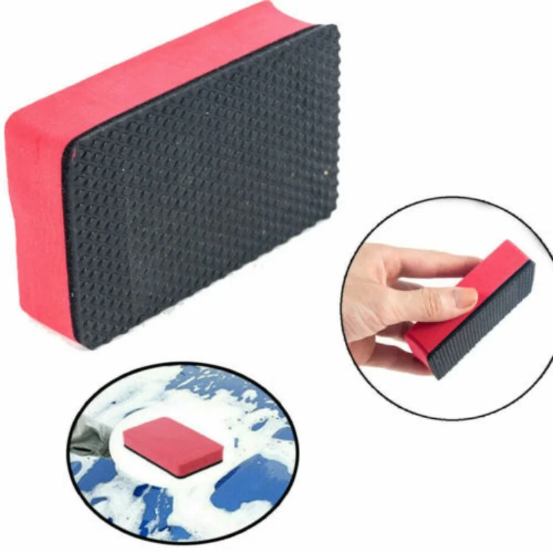 1/2/3Pcs Car Clay Bar Pad Sponge Block Cleaning Eraser Wax Polish Pad Tools Red Car Sponge 8.5*5.5*2cm Automotive Care