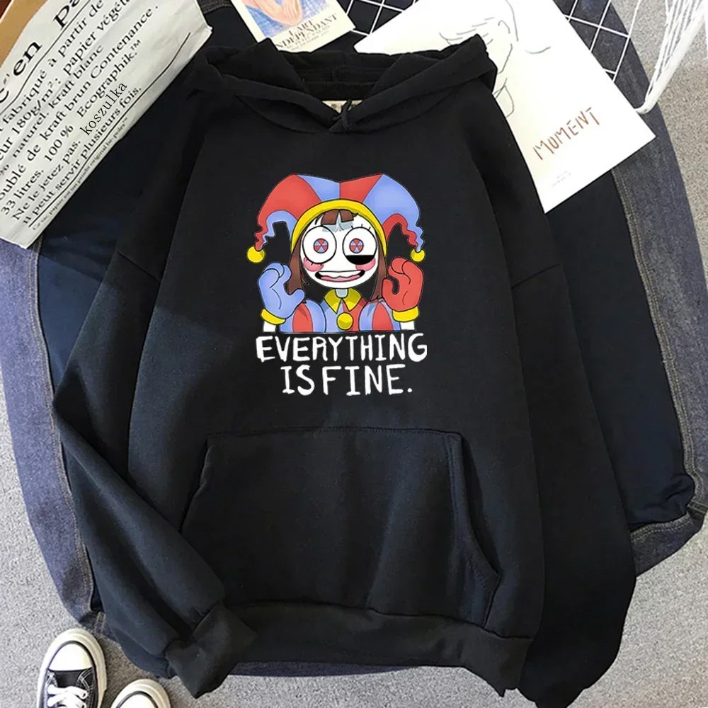 

Cartoon Male Print Sweatshirts Comfortable Pocket Kawaii Tops Loose Casual Fashion Men Versatile Hoodies Autumn Winter Clothing