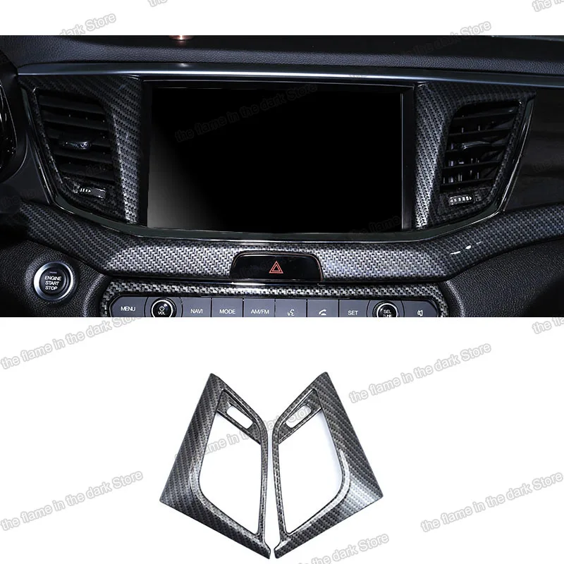 

carbon fiber for Trumpchi Gs8 Car dashboard Central Centrol Vent Frame Trims Interior Accessories 2017 2018 2019 2020 gac 2021