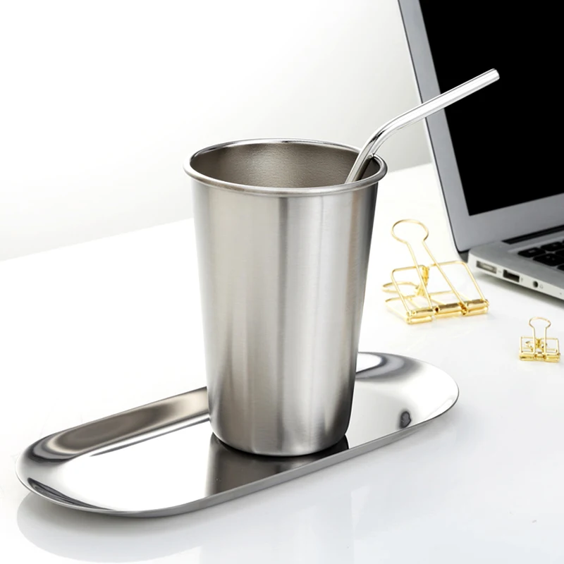 

Стаканы, металлические чашки для питья для путешествий, уличная пивная кружка, домашний бар, посуда для напитков, 4 шт., чашки для пинтов из нержавеющей стали, штабелируемая пивная чашка