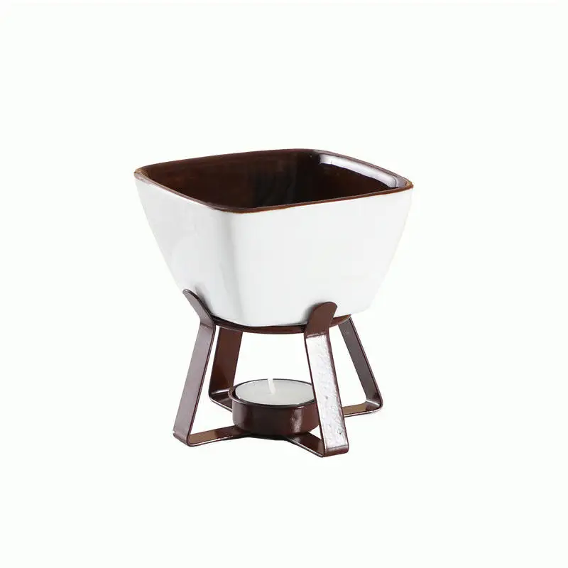 Ceramic Fondue Pot, Cheese Melting and Warming Pot, Chocolate Fondue Pot, suitable for Haagen-Dazs ice cream.