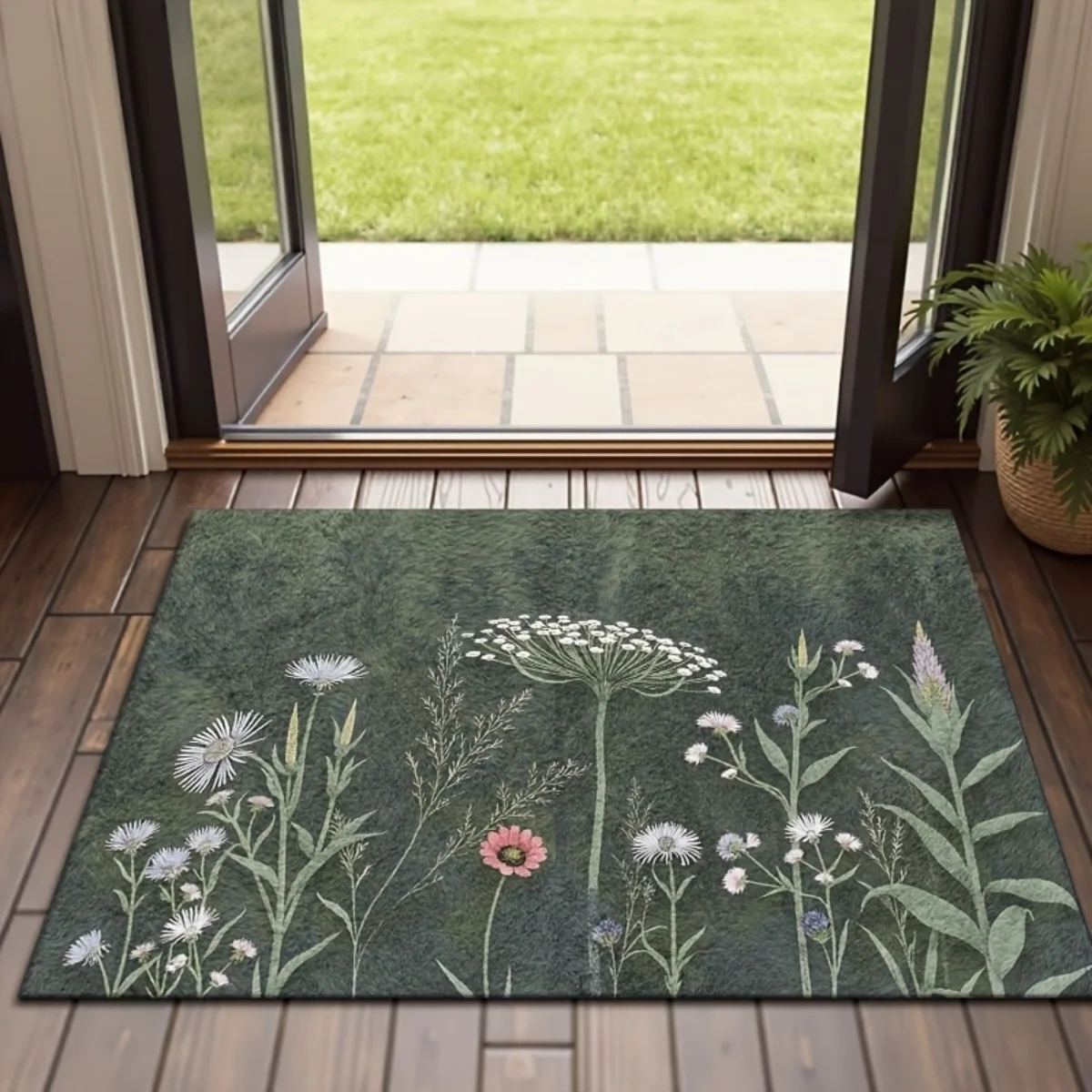 Vintage Floral Doormat Indoor Entrance Floor Mat Washable Home Decor Living Room Rug