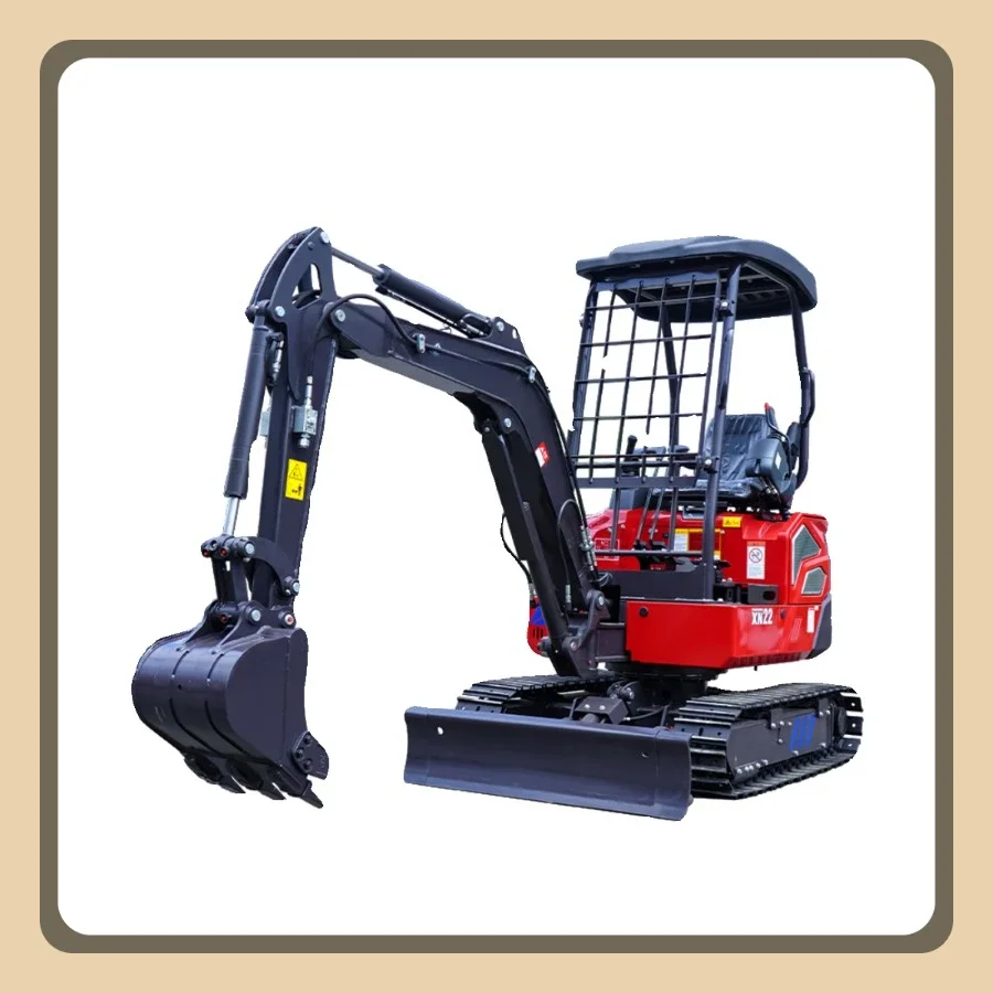 Agricultural small excavator Orchard greenhouse excavation One ton Multifunctional household miniature excavator