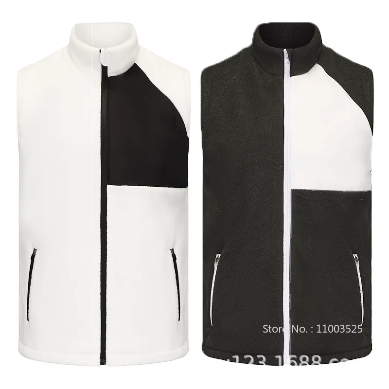 الشتاء الرجال يندبروف سترة جولف ملابس خارجية صوف مبطن أكمام سترة الغولف للسيدات الوقوف طوق معاطف عادية S-3XL