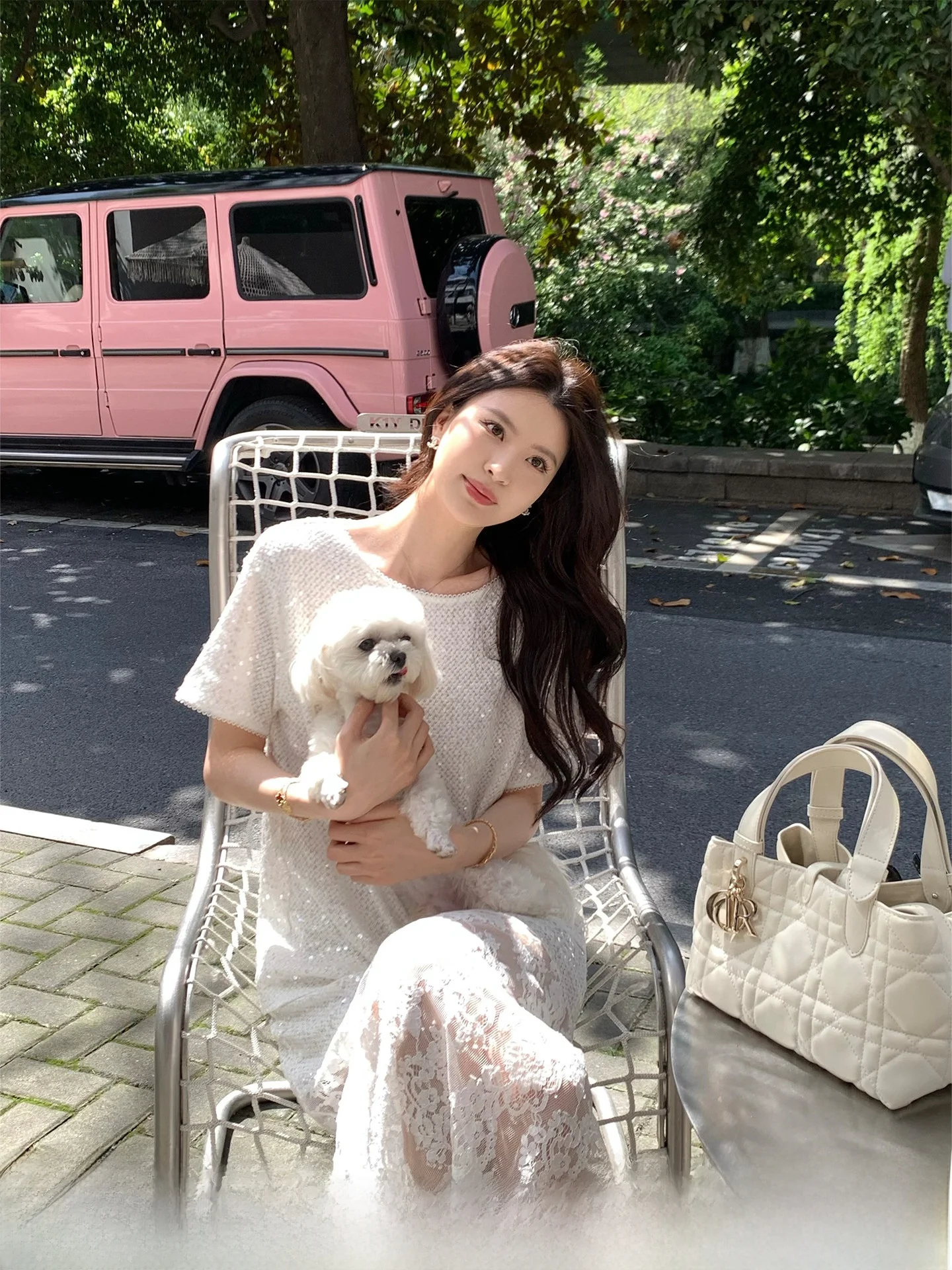 

Kun Star Summer Lace Splicing Knitted Set Women's Short Sleeve High Waist Half Body Skirt Two-Piece Suite Fashionable Casual ...