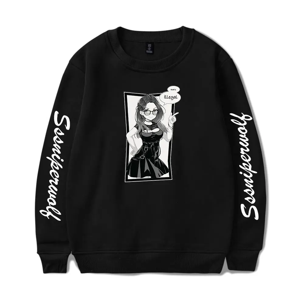 SssniperWolf That's Illegal Hoodie Vintage 90s Merch Sweatshirt Pullover Unisex Harajuku Streetwear Sweatshirt Popular Outwear