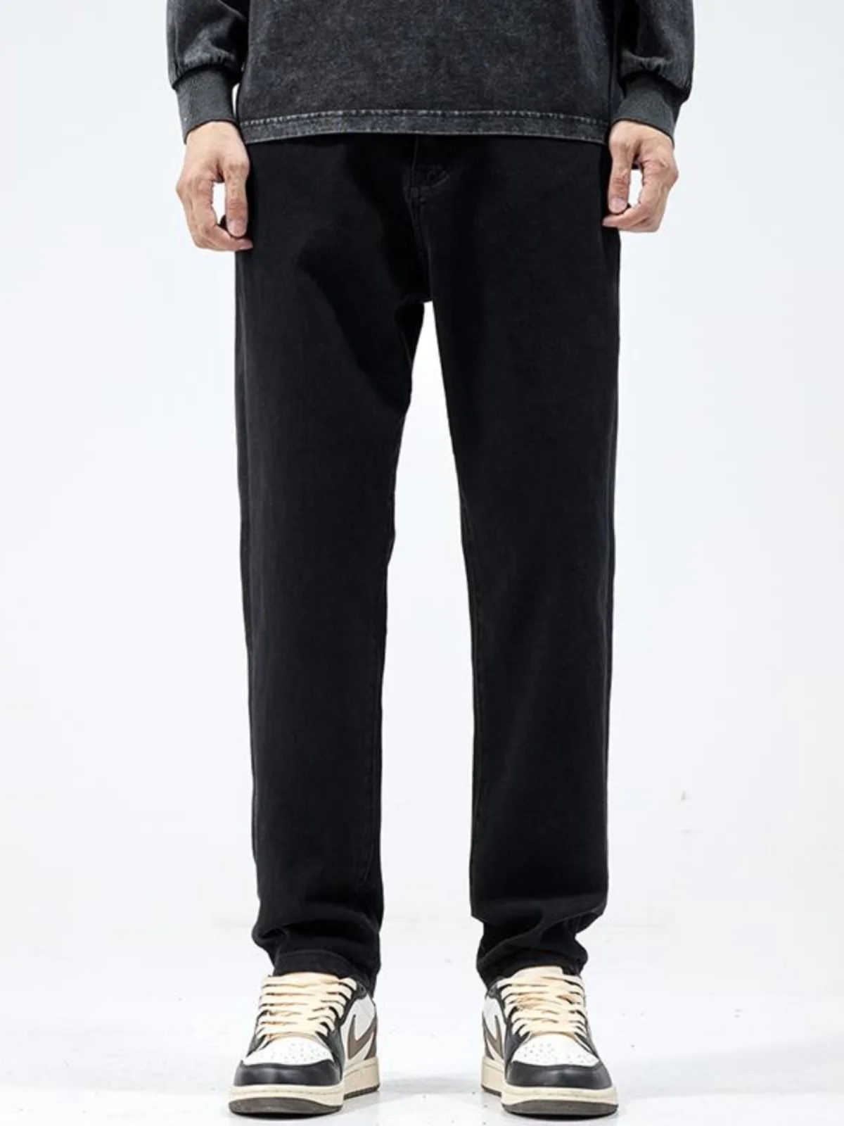 

Американские ретро-джинсы Bla для мужчин: свободные прямые брюки в уличном стиле, модные повседневные длинные штаны для молодежи, весна-осень, для отдыха