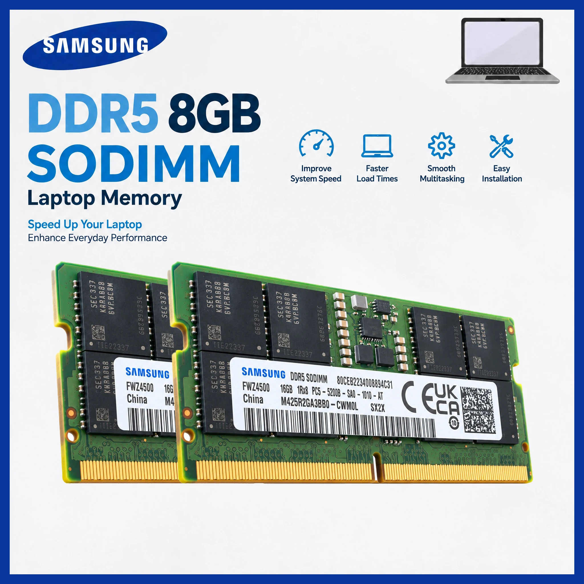 Ddr5 4800Mhz - SAMSUNG DDR5 SODIMM RAM 8GB 8GBx2