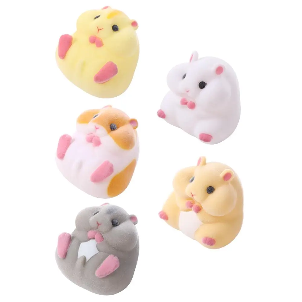 Toys Stress Relief Fatty Milky Flocking Plush Dolls Anime Hamster Gashapon Hamster Capsule Toys Gashapon Toys Capsule Hamster