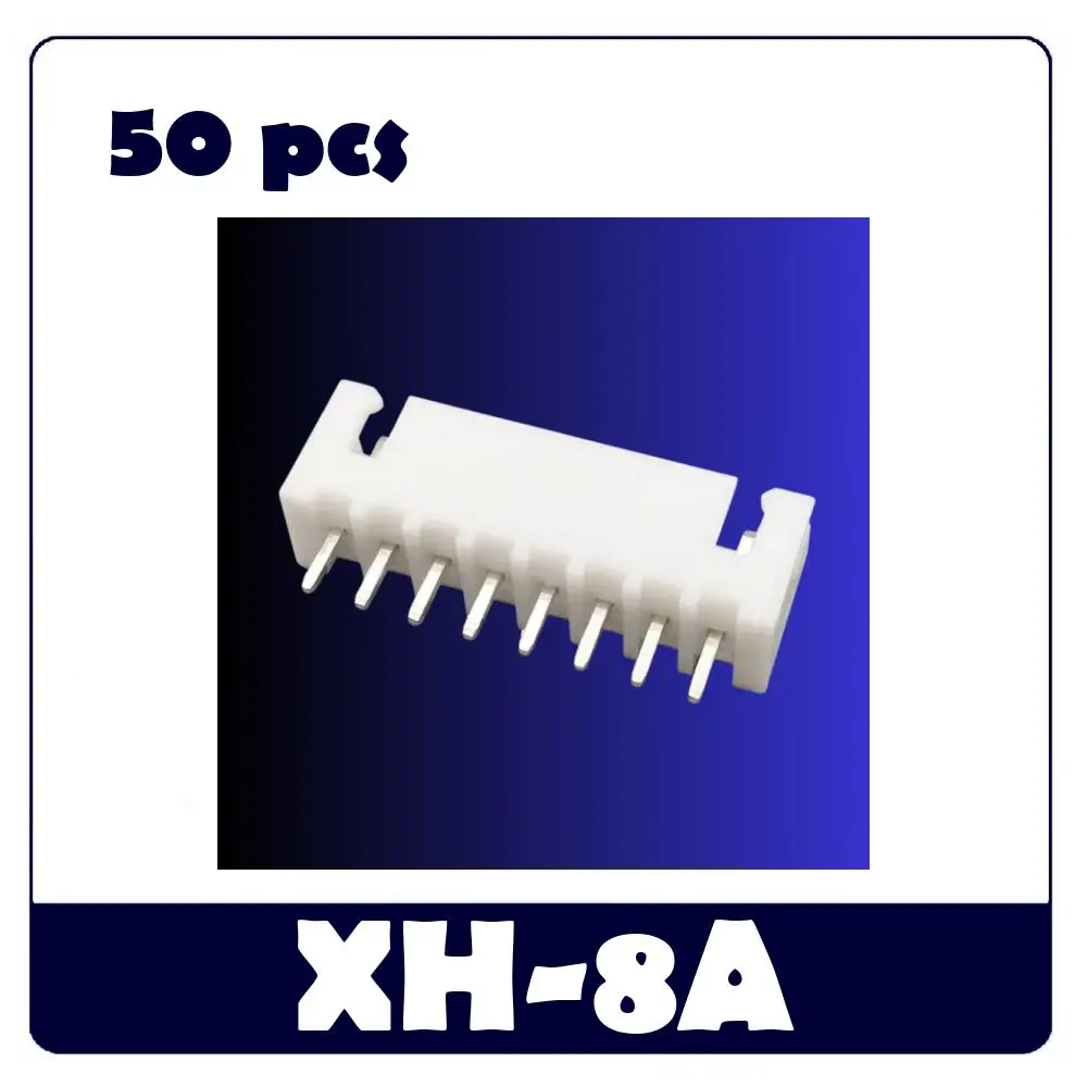50pcs XH2.54mm 8P/9P/10P Pin Header Plastic Shell Male Plug Female Socket Wire Connector PCB Terminal XH-8A XH-8Y XH-8AW XH-T