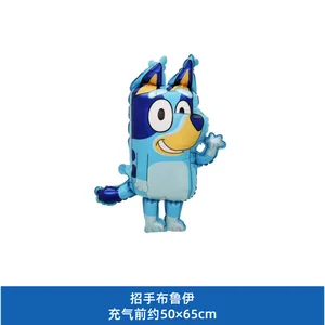 Set Balon Foil Bingo Bluey 7 gaya Balon Keluarga Blueys Anak Perempuan Laki-laki Balon Kartun Hadiah Ulang Tahun Baby Shower Dekorasi Pesta 6 balon biru penjualan terbaik - №