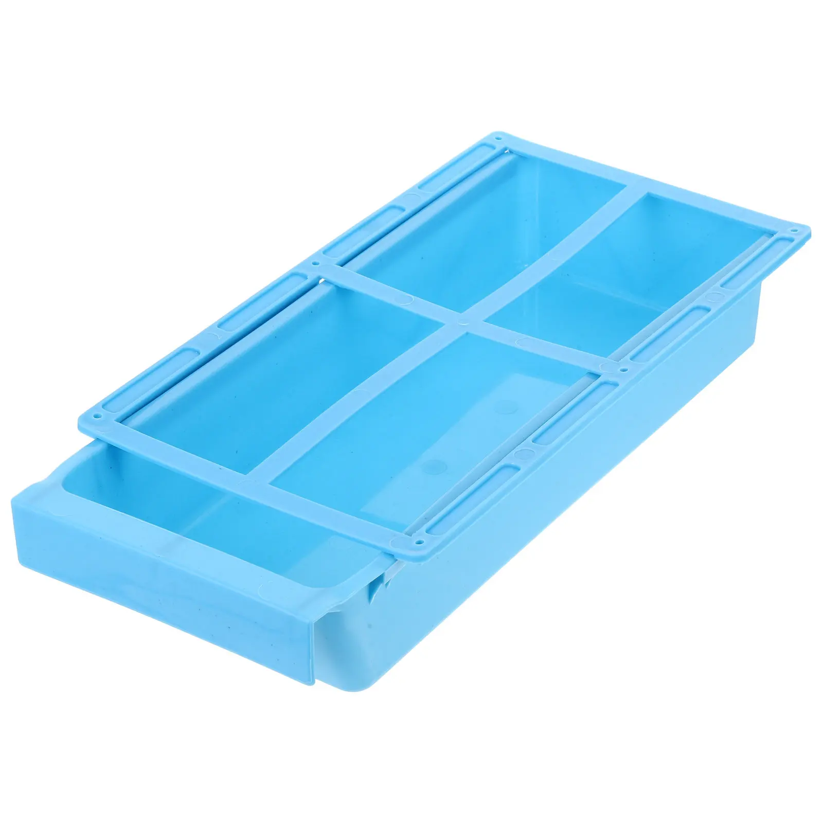 Industrial Sewing Machine Under Desk Drawer Storage Box Blue Plastic Organizer Space Efficient Hidden Tray Desktop Craft Office