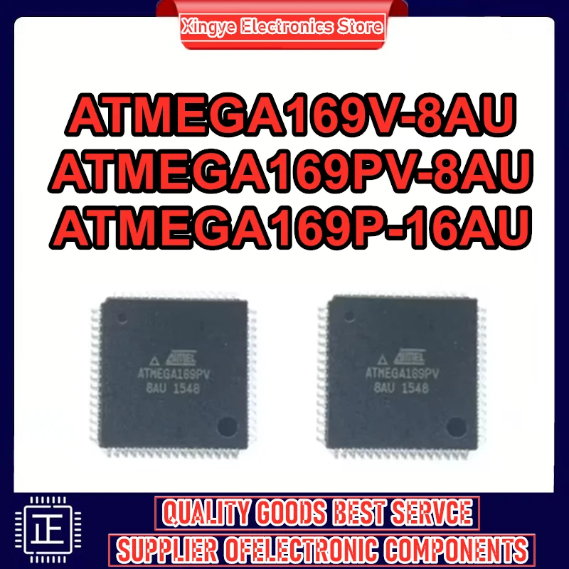 ATMEGA169PV-8AU ATMEGA169P-16AU ATMEGA169V-8AU ATMEGA169PV ATMEGA169P ATMEGA169V ATMEGA169 ATMEGA IC MCU Chip TQFP-64 in Stock