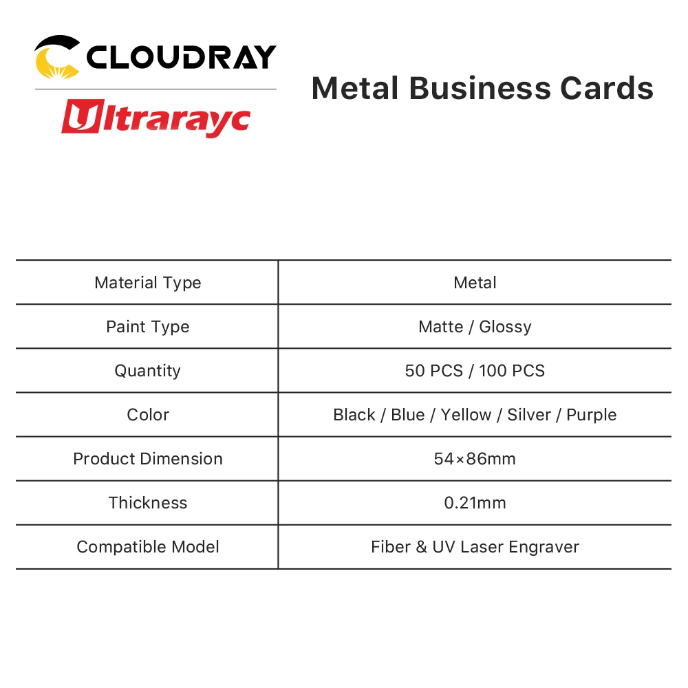 Tarjetas de nombre de negocios para máquina de marcado láser, Material de prueba de hoja de Metal de aleación de aluminio negro mate, 50 Uds./100