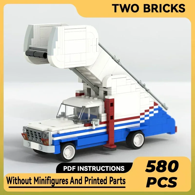 คลาสสิกเมืองรถรุ่น Moc อาคารอิฐสนามบินบันไดรถเทคโนโลยี Modular Blocks ของขวัญของเล่นคริสต์มาส DIY ชุดประกอบ