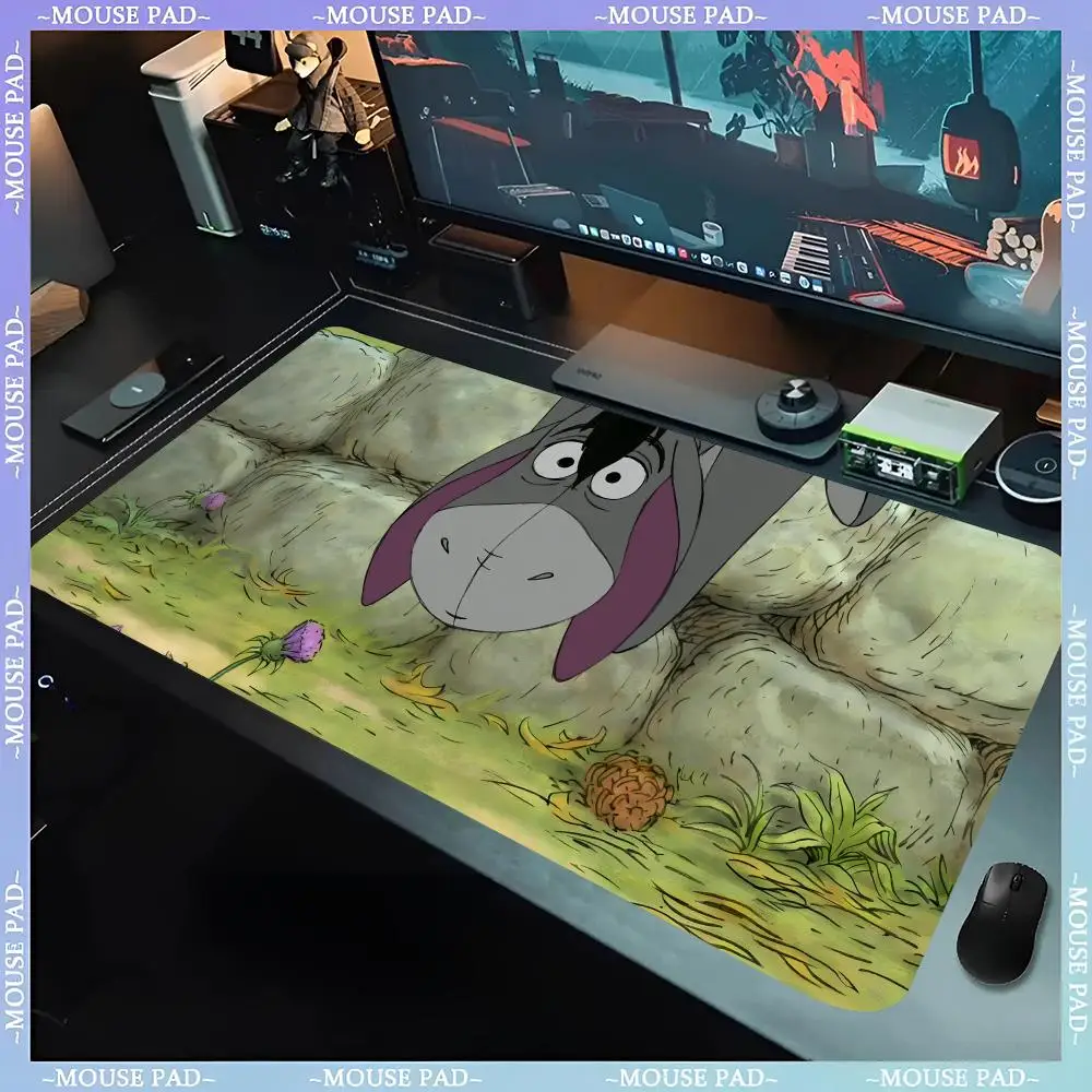 Imagem -05 - Disney Eeyore Mouse Pad Grande pc dos Desenhos Animados Acessórios de Jogos Protetor Escritório Portátil Tapete Mause Almofadas Mesa cs Lol