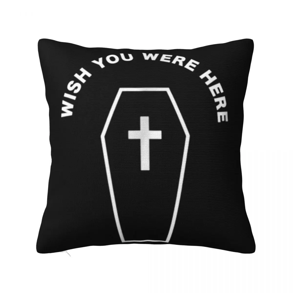 Goth Punk Dead Coffin Halloween Wish You Were Here Adult Famous Simple Solid Color Retro Pop Pillow Case