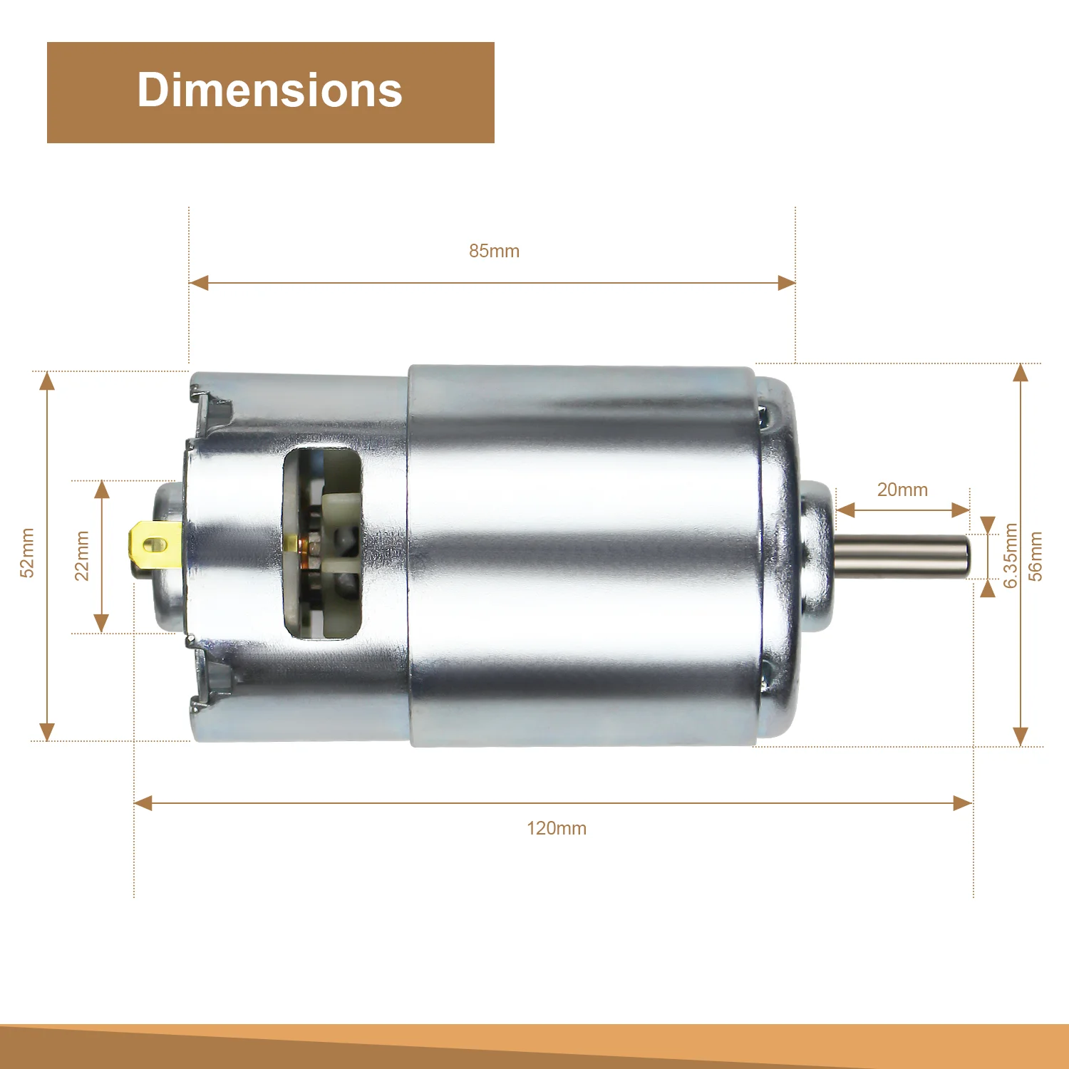 20000rpm CNC 997 Strong DC Brushed Spindle Motor 12-48V High Speed Dual Bearing For Engraving Machine