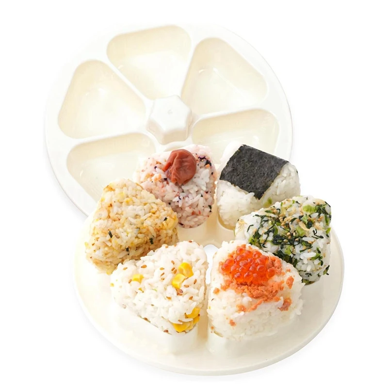 Onigiri Maker, Rice Ball Mold, Can Make 6 Rice Balls Simultaneously, Rice Ball Maker, Quick, Hygienic Rice Ball Maker