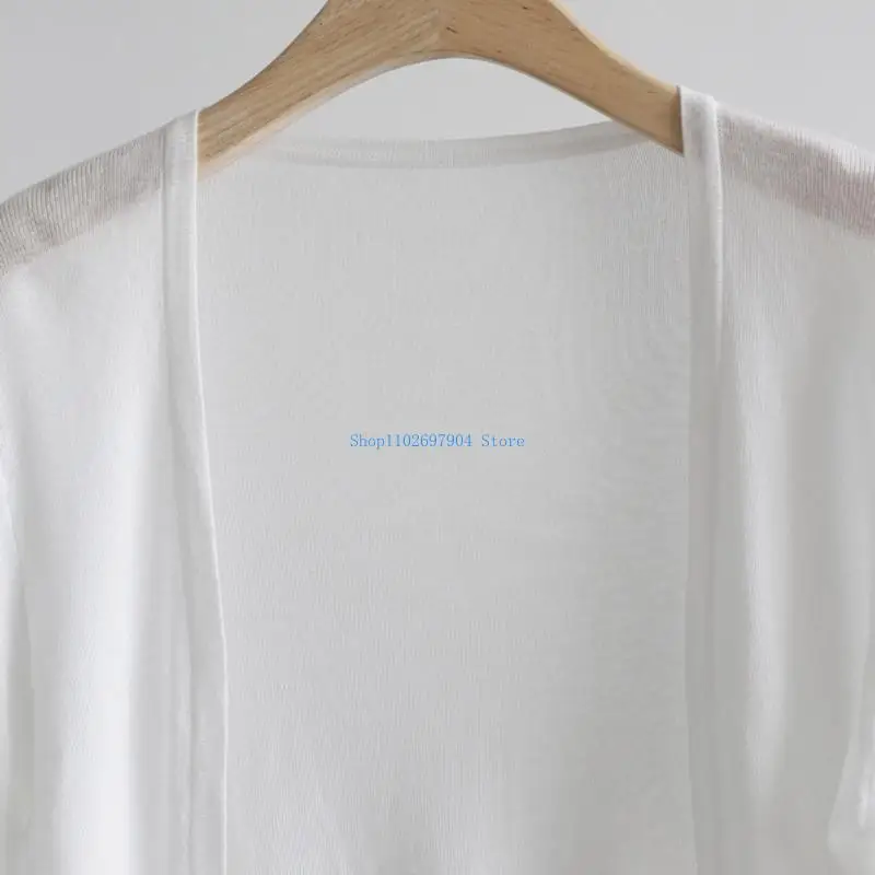 N7YF 세련된 햇볕이 잘 드는 니트 가디건 야외 활동을위한 열린 앞 탑