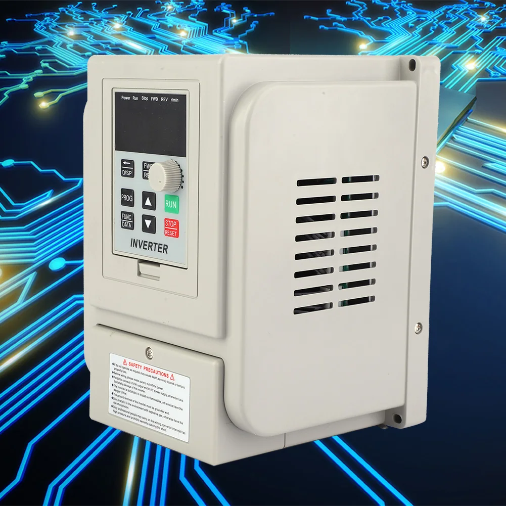 PWM 220V AC Variable Frequency Drive VFD Speed Controller 1‑Phase Input 1‑Phase Output 2.2KW Single Phase Speed Controller