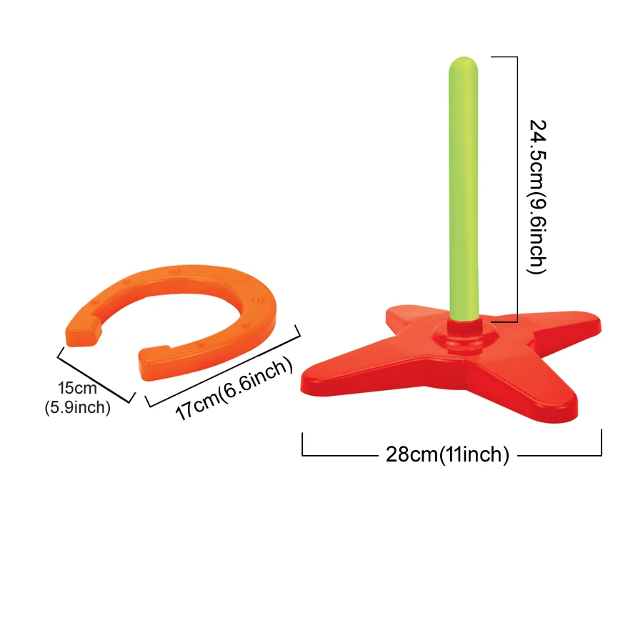 เกมโยนห่วงพลาสติกรูปตัวยูสำหรับเด็ก ของเล่นสนุกๆ กีฬาในร่มและกลางแจ้ง สำหรับเด็กและผู้ปกครองเล่นกัน