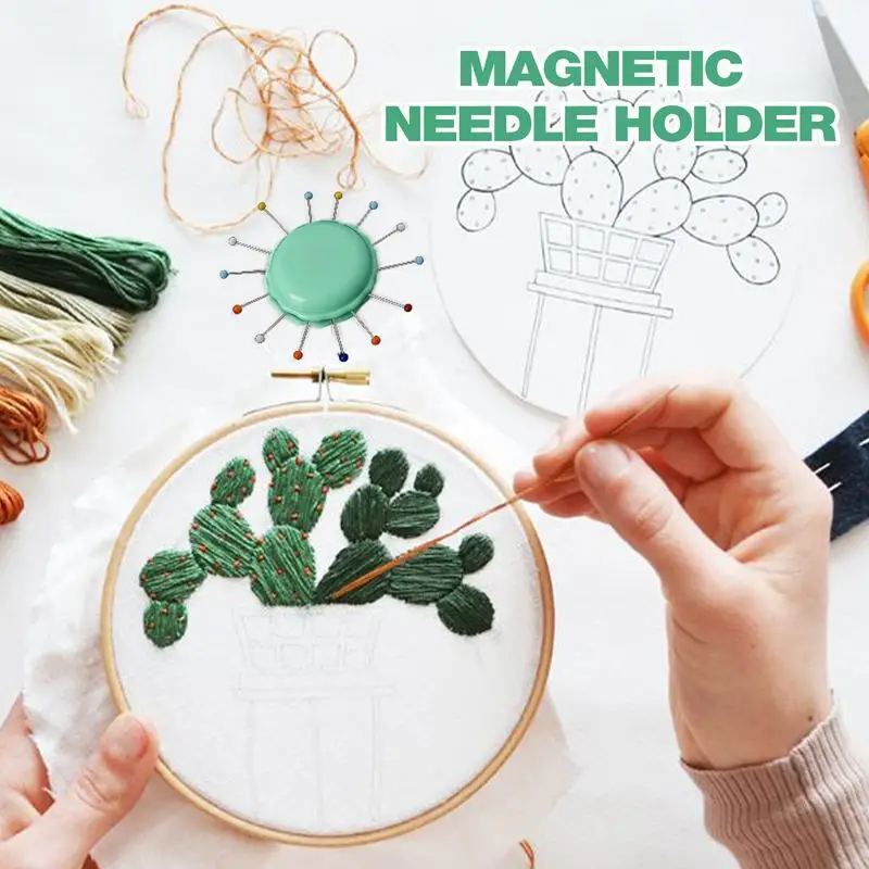 Needle Minder Magnet Magnetic Pin Holder Macaron Needle Holder Needle Holder Magnetic Needle Minder Embroidery Accessories