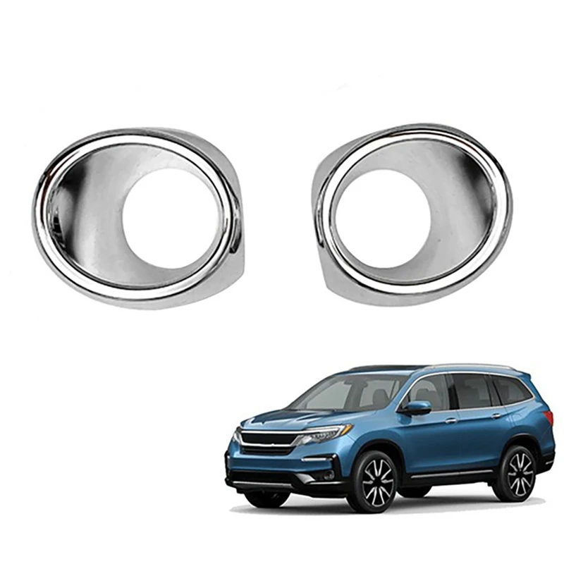 Couvercle de Phare Antibrouillard Avant en ABS Chromé, Cadre de Décoration pour Honda Pilot 2019 2020 2021