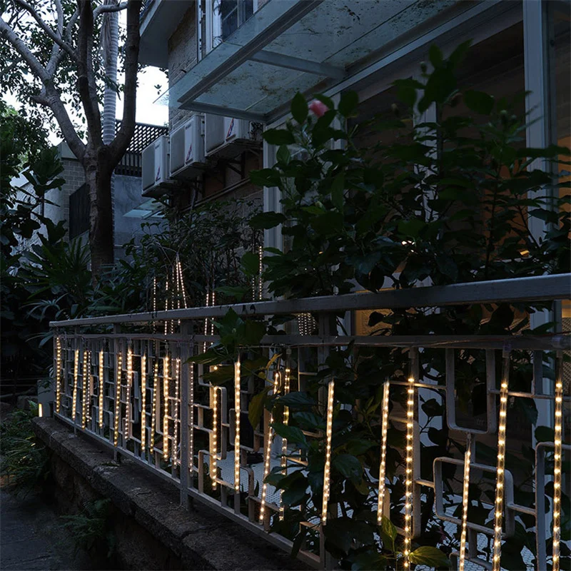 Outdoor LED Meteor Shower Lights Fairy String Light Waterproof for Christmas Party Garden Holiday Halloween Decorations Navidad