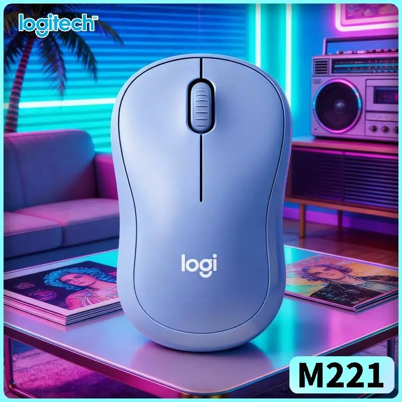 

Logitech M221 Wireless Mouse - SilentTouch Tech, 2.4GHz 10m Range, Light Frame, Laptop Desktop PC Mac Kits