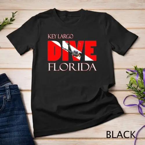 Womens DIVE Key Largo Florida SCUBA Diving Snorkeling Unisex T-shirt