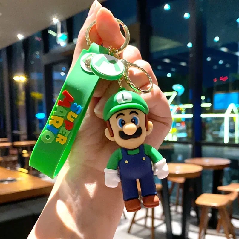 Super Mario Bros Figure porte-clés mignon dessin animé pendentif jeu Anime poupée porte-clés à breloques ornements nouveaux accessoires clés cadeau d'anniversaire