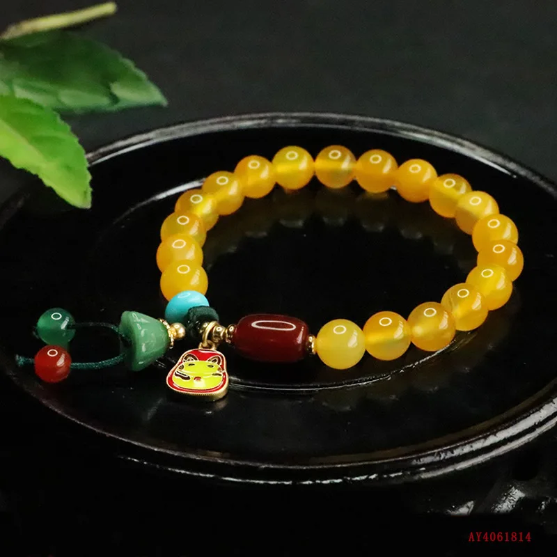 

Браслет из натурального халцедона, браслет из агата Passepartout