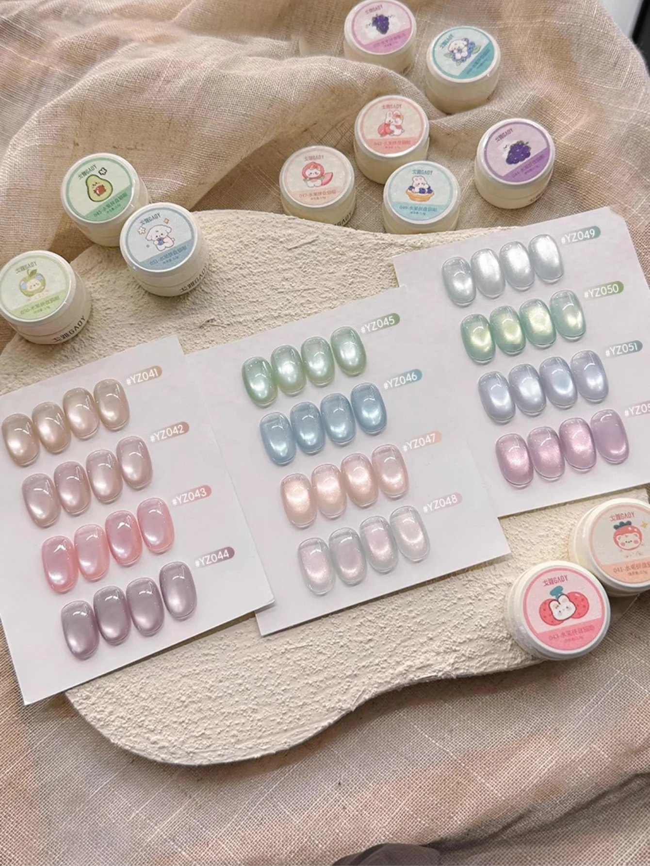 1-12개입 15ml 가을 네일 과일 파티 글라스 비즈 캣아이 젤 네일 폴리쉬 UV LED 경화 휴일 여성 선물 네일 살롱 DIY 키트